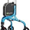 Planetwalk Premium 3 Wheel Rollator Walker for Seniors Brilliant Blue