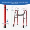 Folding Walkers for Seniors Lightweight Walker Red