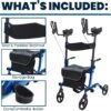 643597d463b87a6d8e4bb95d-vive-mobility-upright-walker-with-seat HeaRollator Walkers for Seniors with Seat Blue