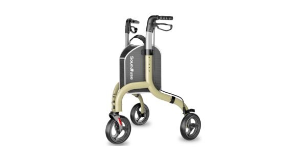 Soundfuse 3 Wheel Walkers for Seniors with Height Adjustable Champagne
