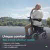 Uniquely Adjustable Aluminum Rolling Walker for Seniors and Adults