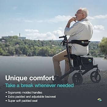 Uniquely Adjustable Aluminum Rolling Walker for Seniors and Adults