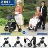 Foldable Rollator Walker for Seniors with Seat