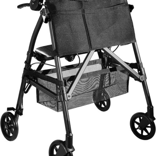 Stander EZ Fold N Go Rollator Black Walnut