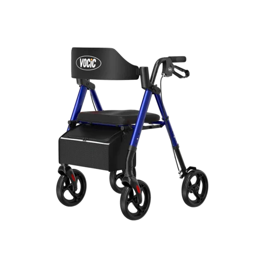 Soundfuse Rollator Walkers for Seniors with Seat Dual Height Adjustment