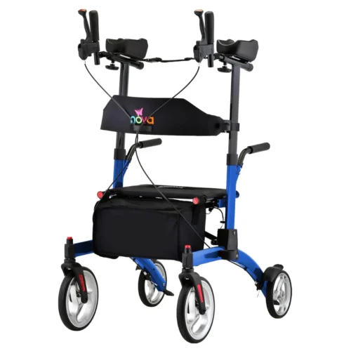 HeaRollator Walkers for Seniors with Seat Blue